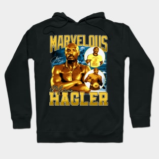 Marvelous Marvin Hagler Boxing Legend Signature Vintage Retro 80s 90s Bootleg Rap Style Hoodie